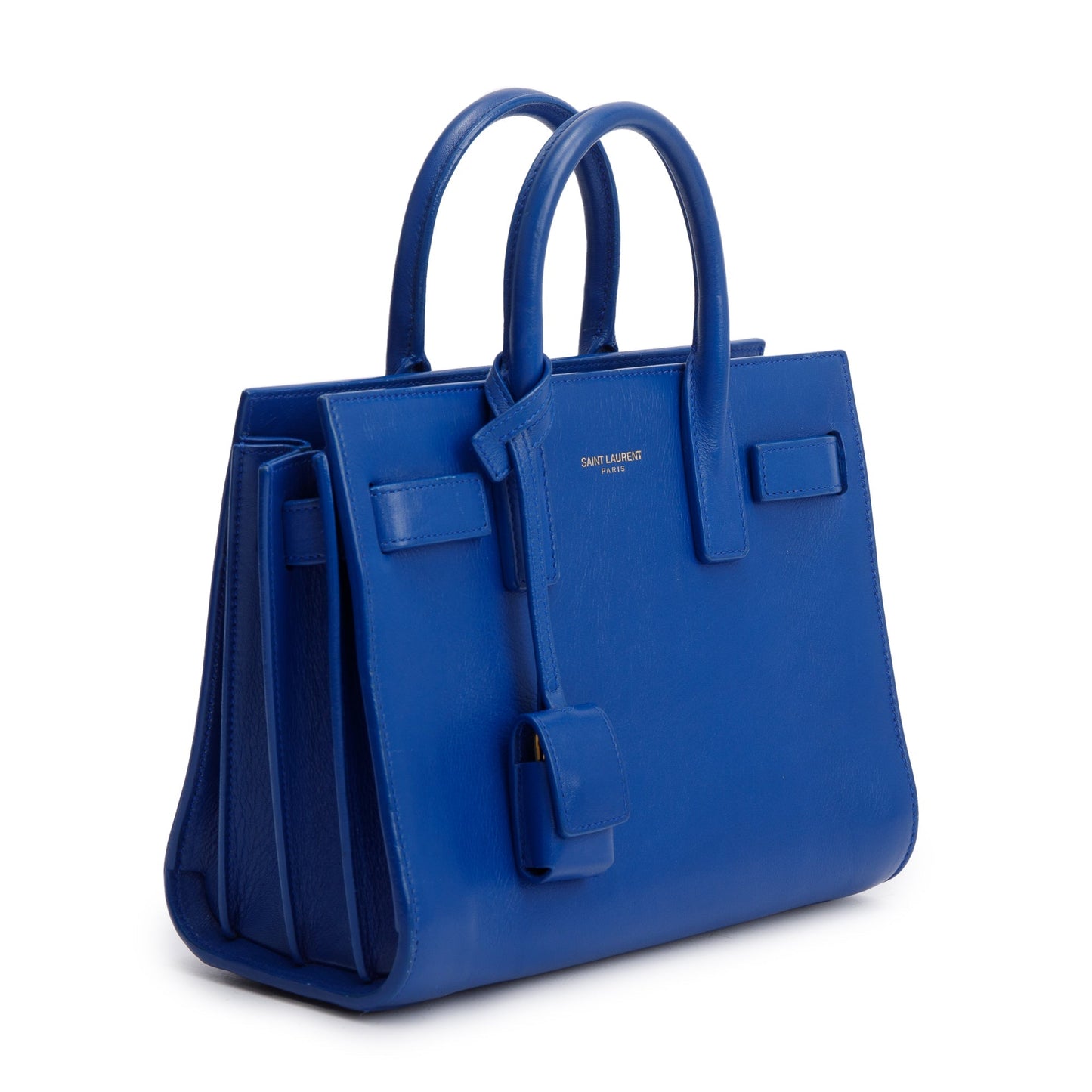 Saint Laurent Blue Smooth Leather Nano Sac De Jour