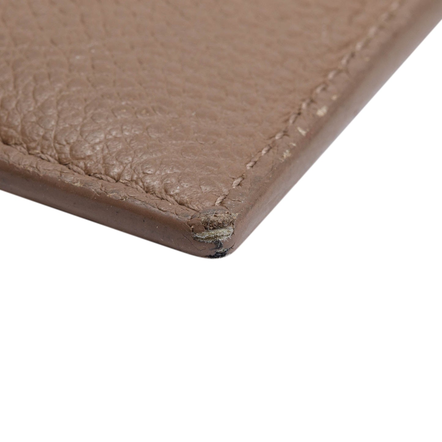 Saint Laurent Brown Grain De Poudre Paris Fragments Zipped Card Case