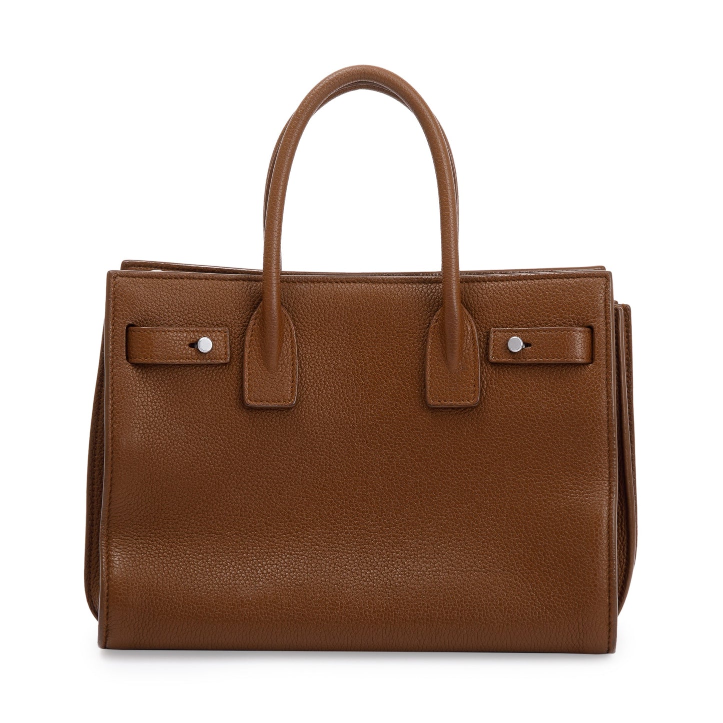 Saint Laurent Brown Grained Calfskin Leather Baby Sac De Jour