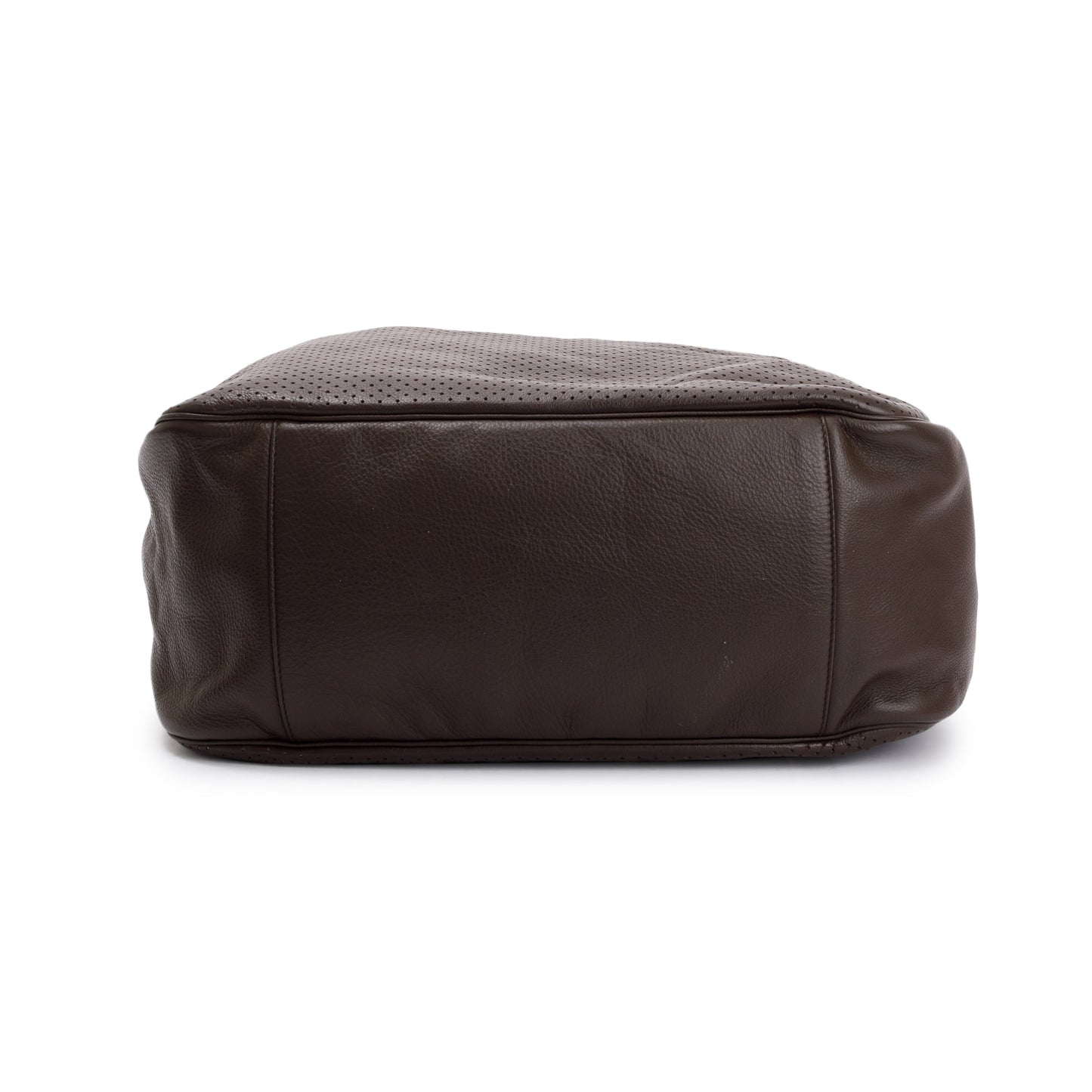 Saint Laurent Brown Perforated Leather Roady Hobo