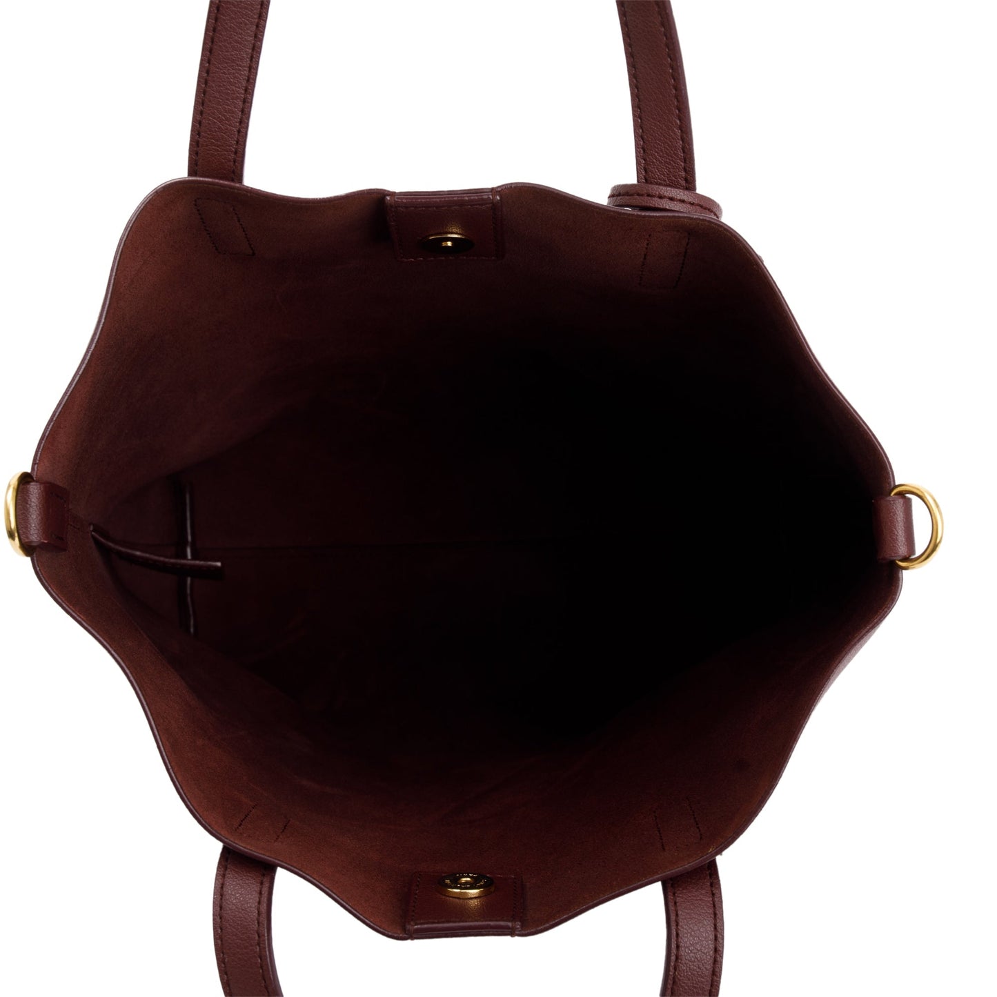 Saint Laurent Burgandy Leather Toy Shopping Tote