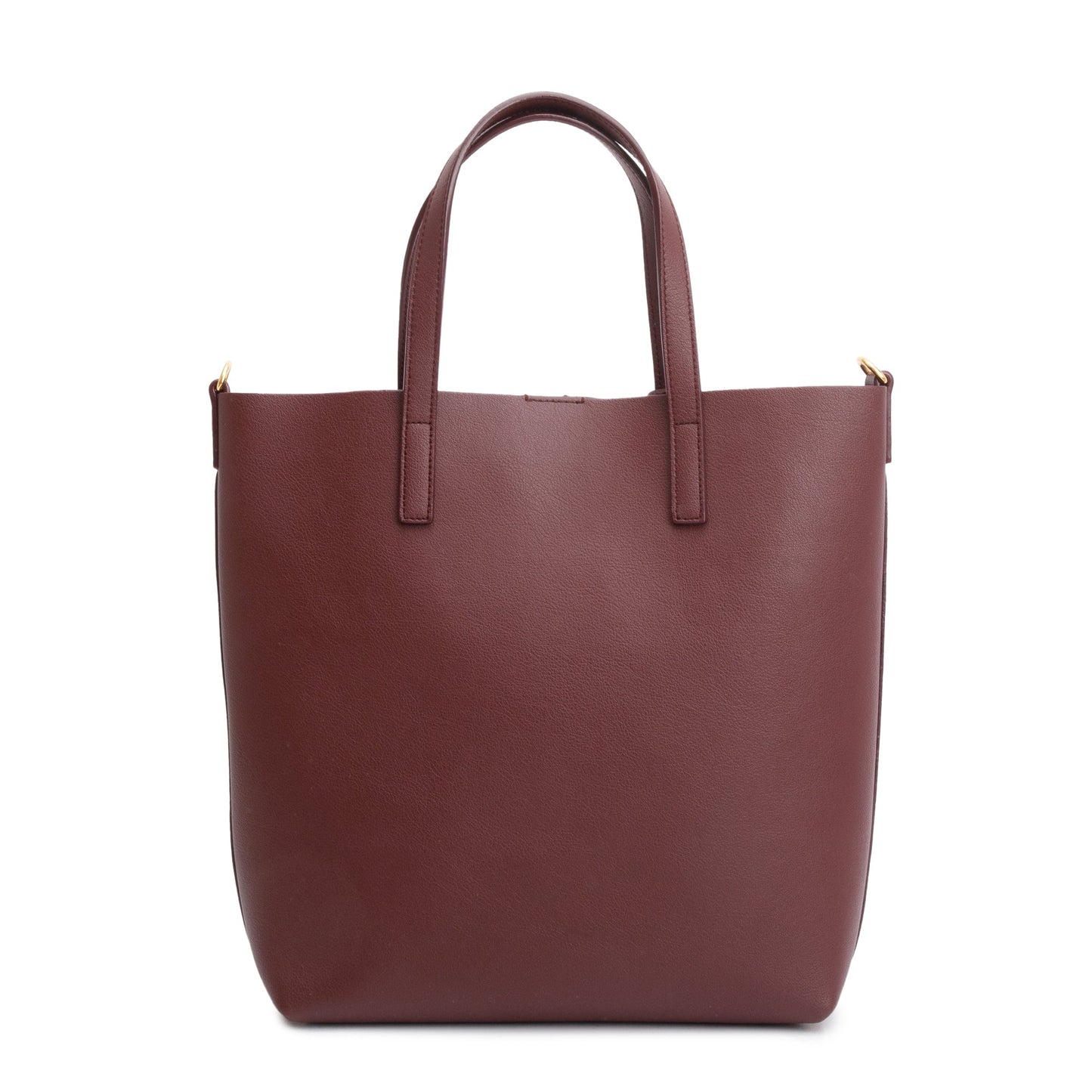 Saint Laurent Burgundy Calfskin Leather Toy Shopping Tote