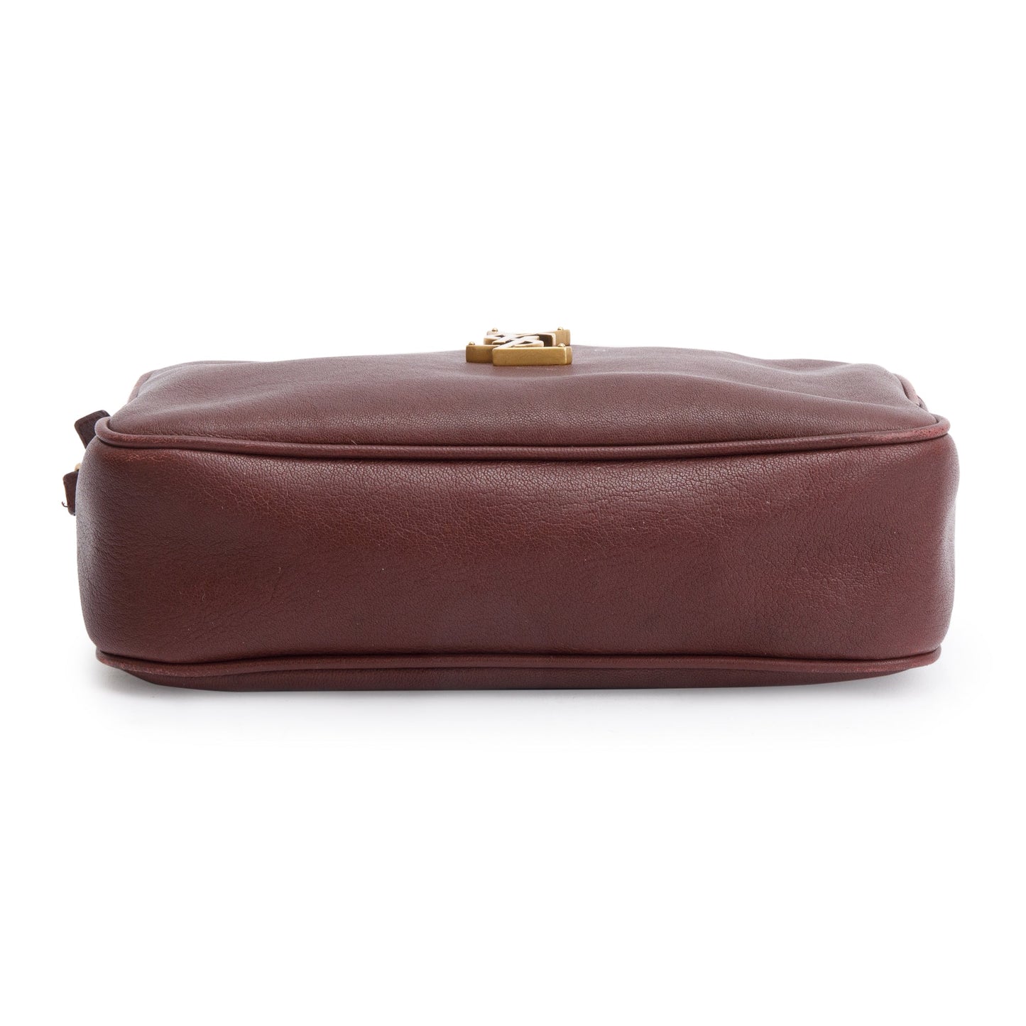 Saint Laurent Burgundy Monogram Leather Small Lou Camera Bag