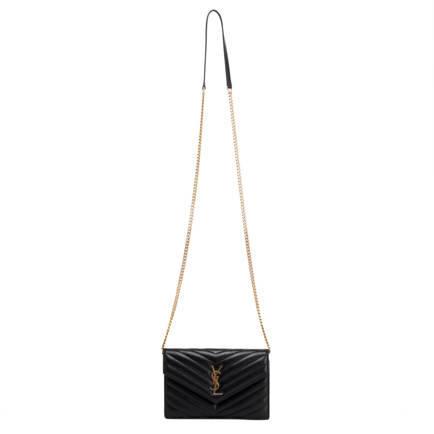 Saint Laurent Cassandre Matelasse Chain Wallet