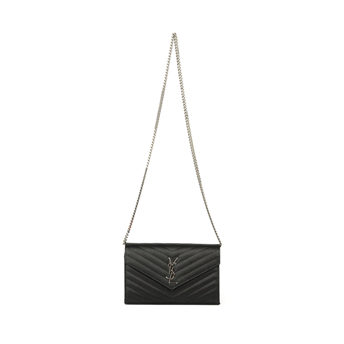 Saint Laurent Cassandre Matelasse Chain Wallet