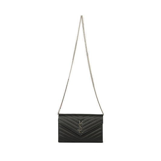 Saint Laurent Cassandre Matelasse Chain Wallet