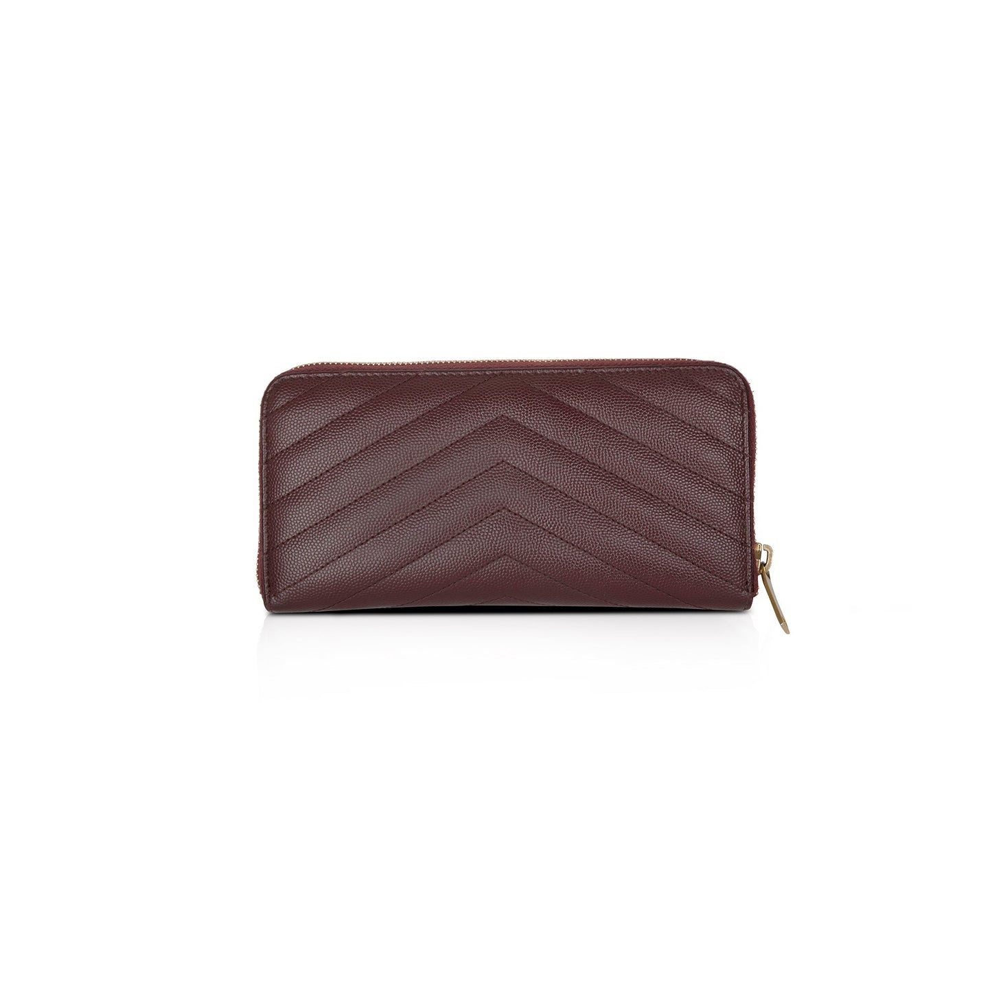 Saint Laurent Cassandre Matelasse Zip Around Leather Wallet