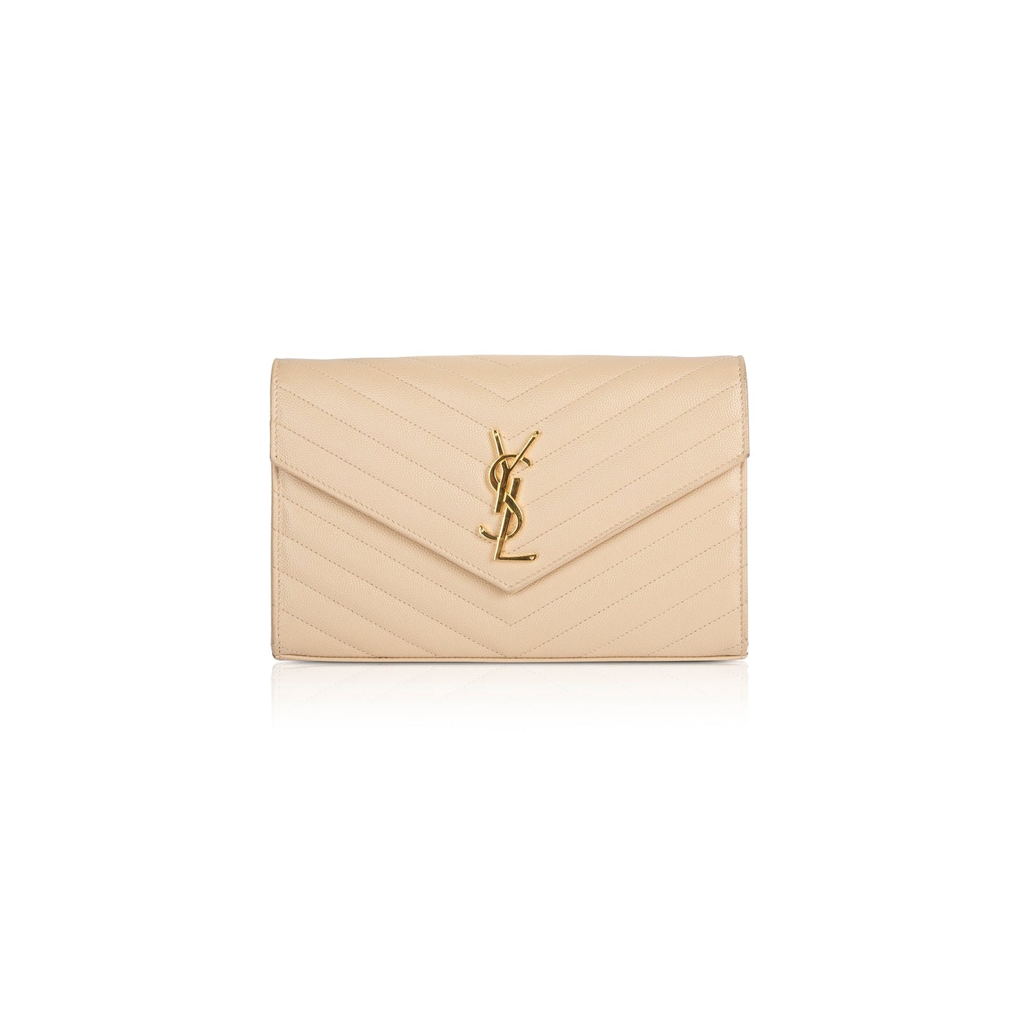 Saint Laurent Classic Monogram Envelope Chain Wallet