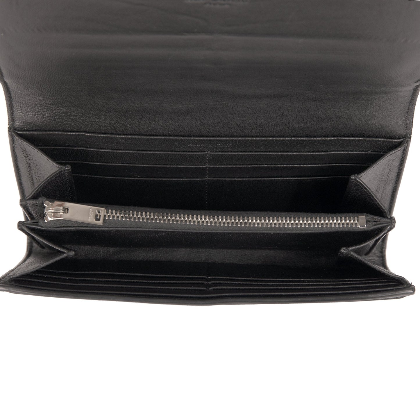Saint Laurent Croc Embossed Continental Wallet