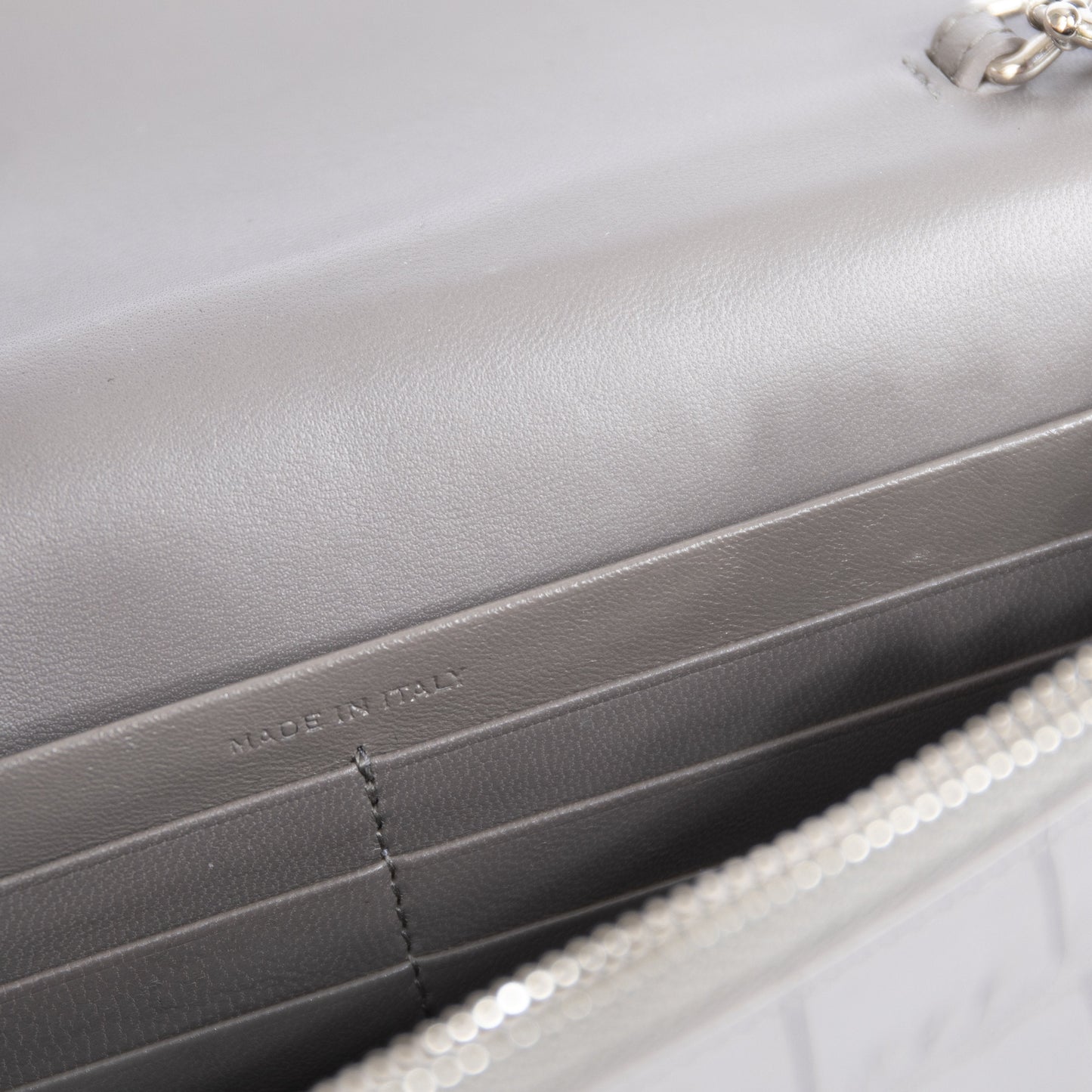Saint Laurent Croc Embossed Kate Tassel Wallet on Chain