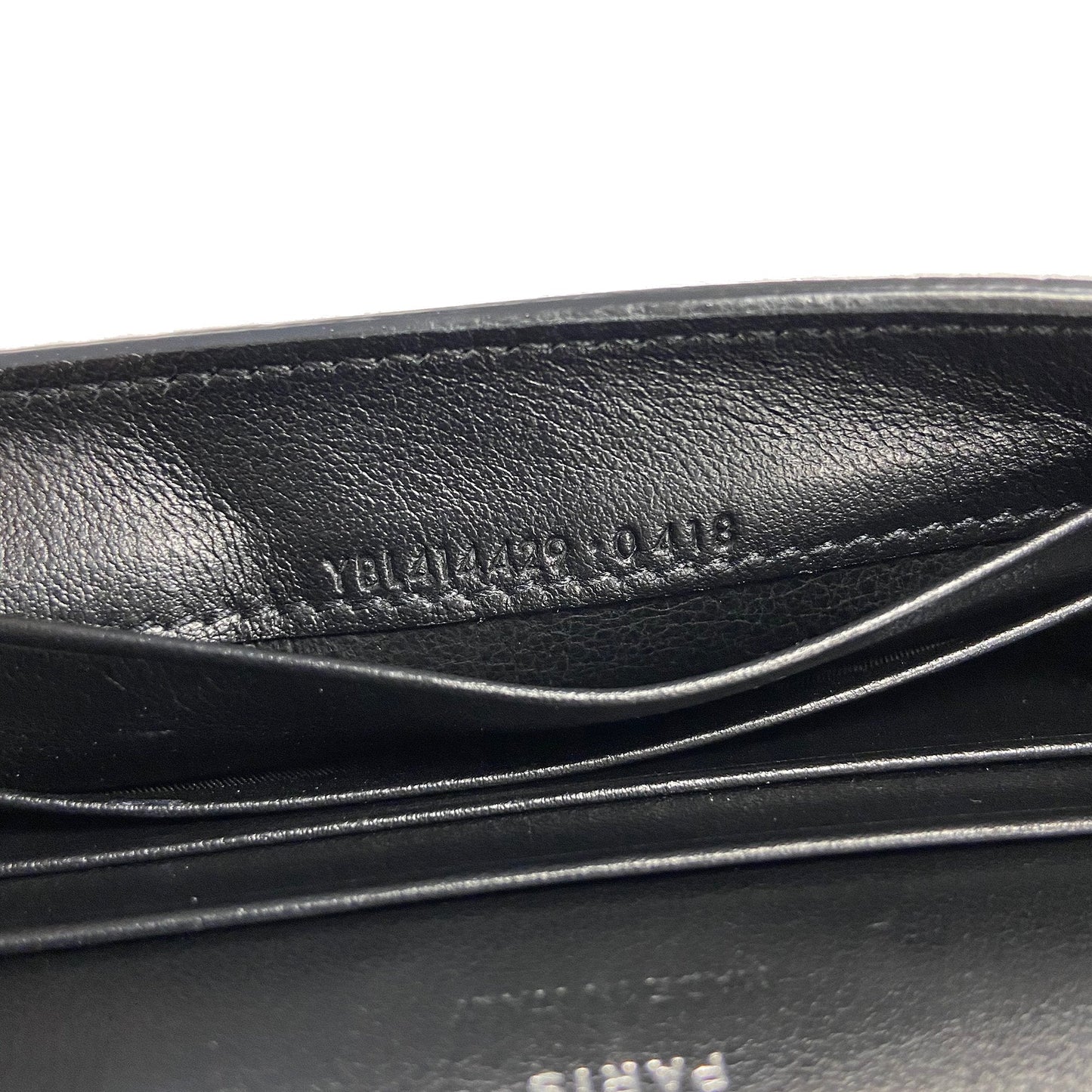 Saint Laurent Croc Embossed Small Envelope Wallet