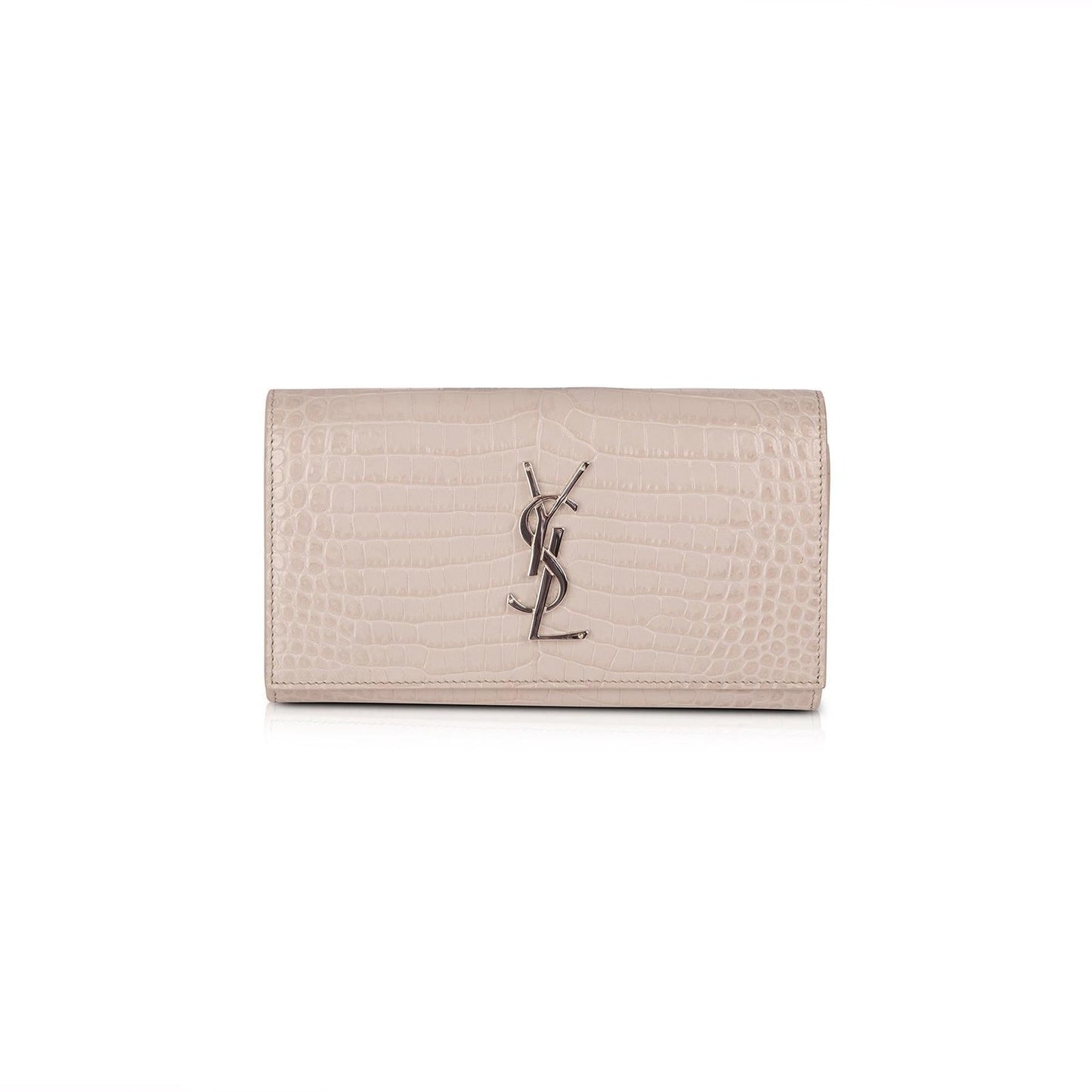 Saint Laurent Crocodile Embossed Continental Wallet