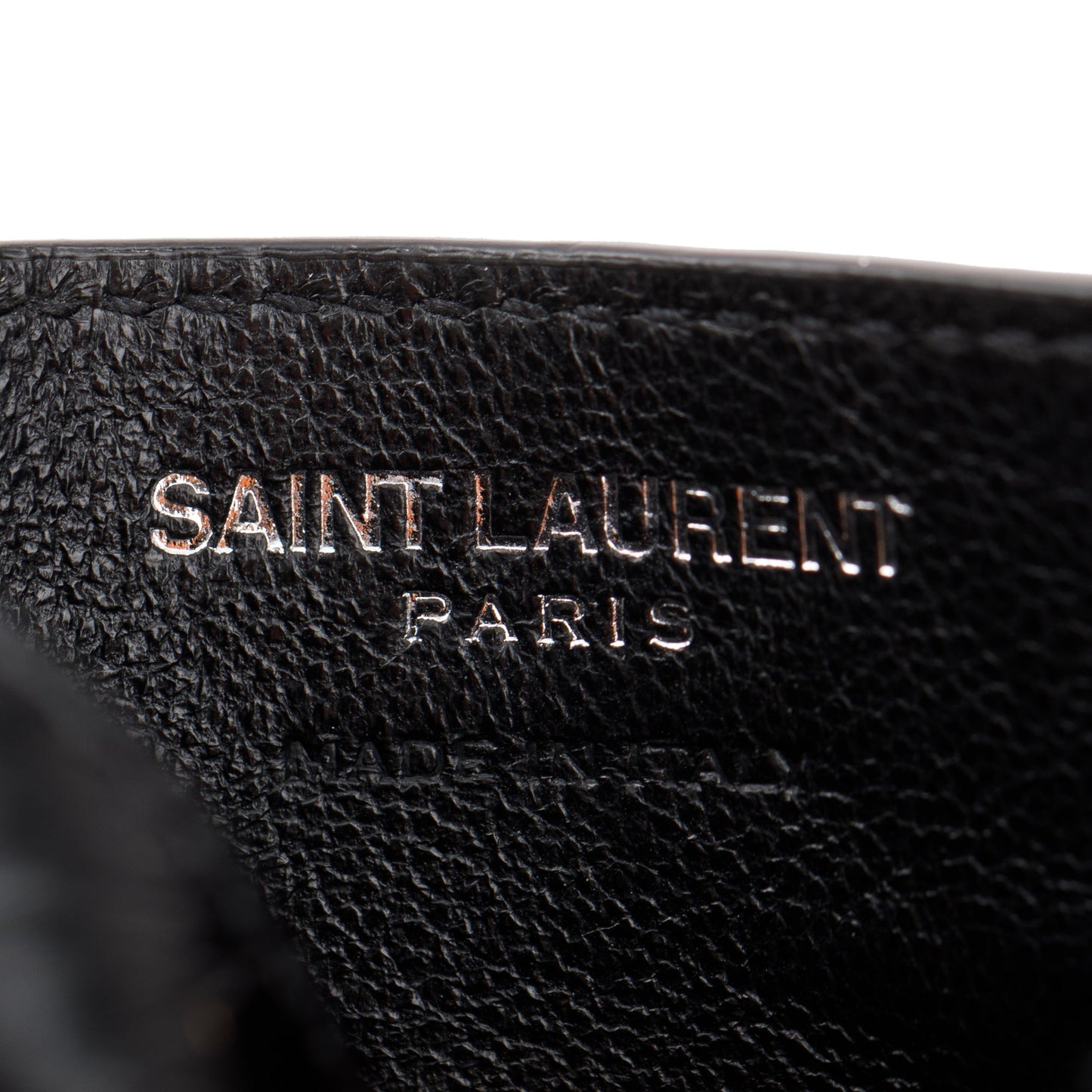 Saint Laurent Crocodile Embossed Leather Card Holder