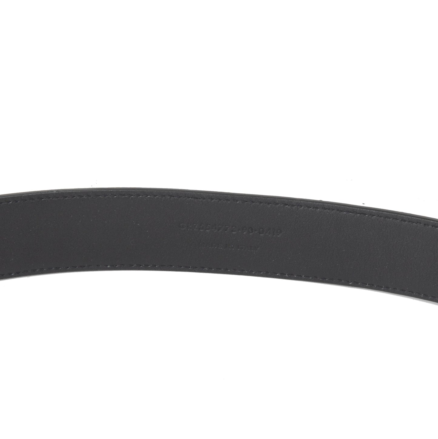 Saint Laurent Crocodile Embossed Monogram Belt