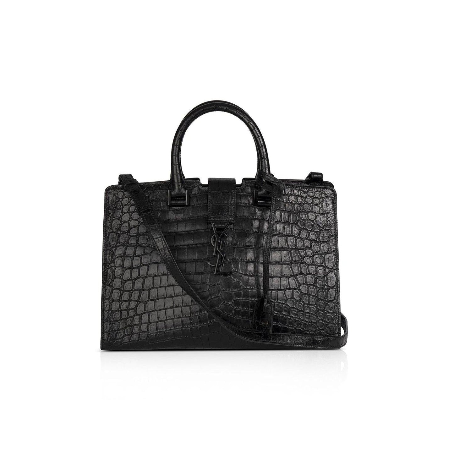 Saint Laurent Crocodile Embossed Small Cabas Bag