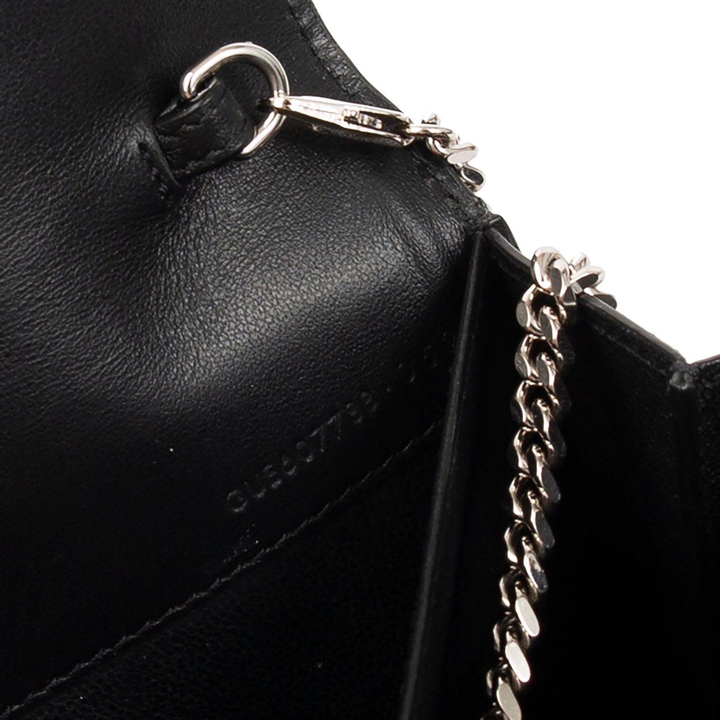 Saint Laurent Crocodile-Embossed Uptown Chain Wallet