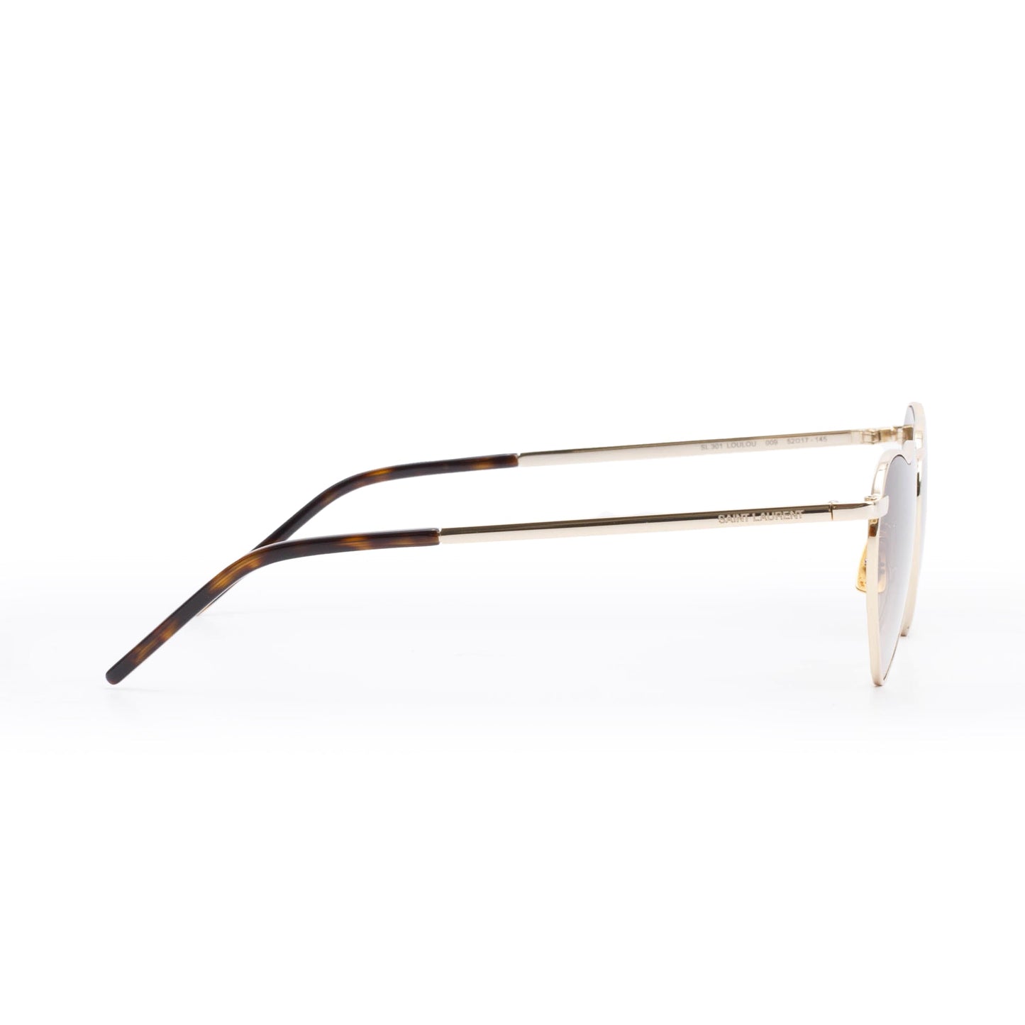 Saint Laurent Gold Tone New Wave SL 301 Loulou Heart Sunglasses