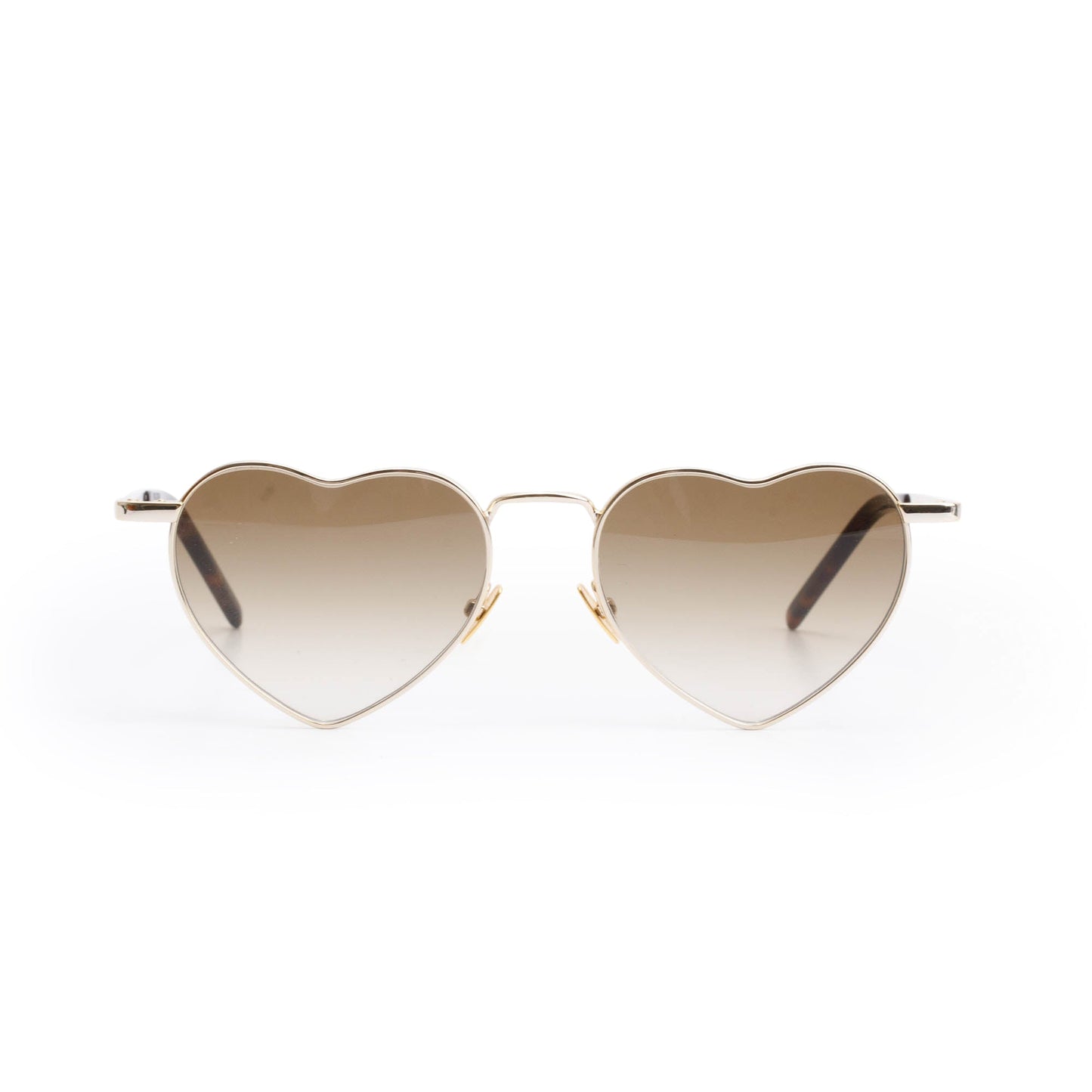 Saint Laurent Gold Tone New Wave SL 301 Loulou Heart Sunglasses