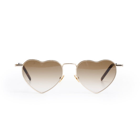 Saint Laurent Gold Tone New Wave SL 301 Loulou Heart Sunglasses