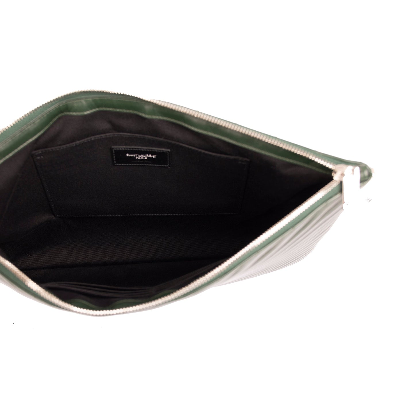 Saint Laurent Green Matelasse Document Holder