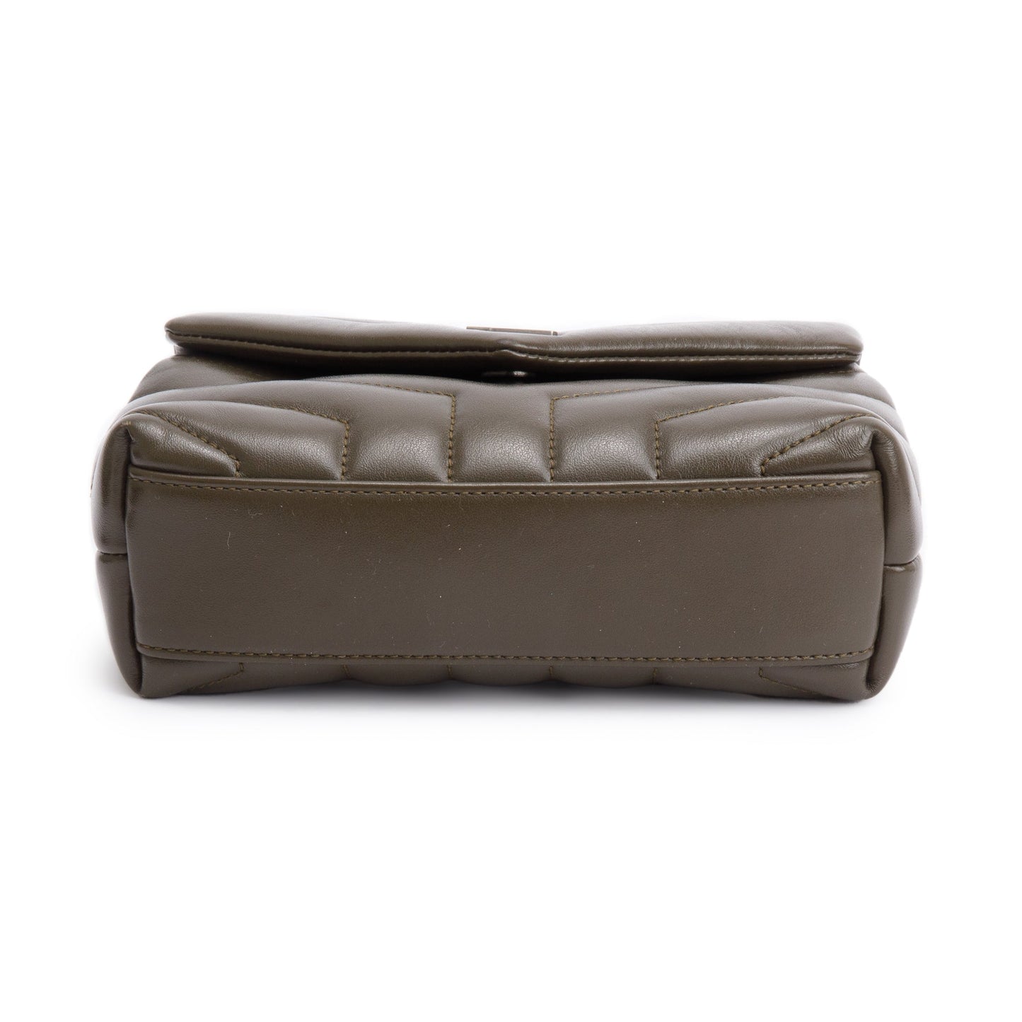 Saint Laurent Green Monogram Matelasse Toy Loulou Crossbody Bag