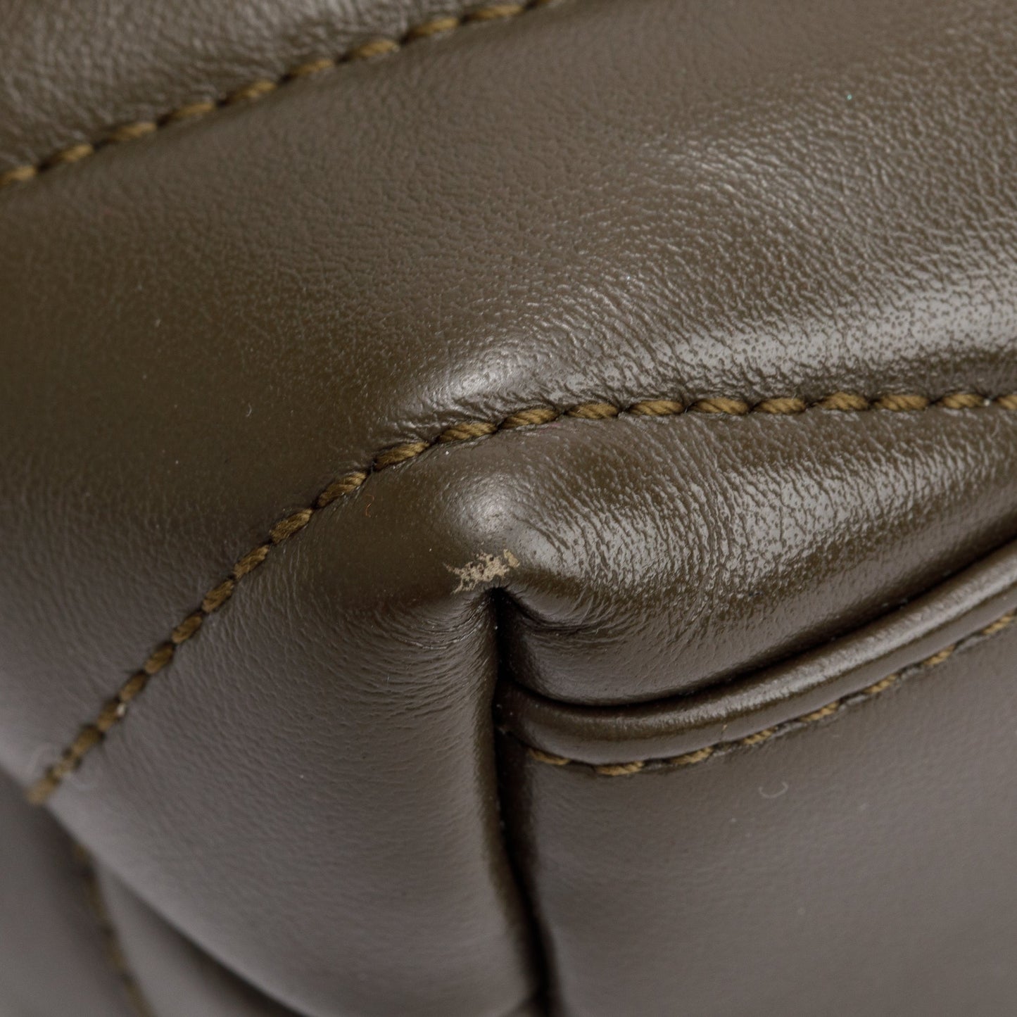 Saint Laurent Green Monogram Matelasse Toy Loulou Crossbody Bag