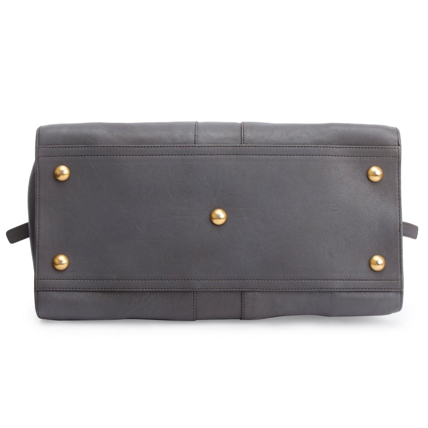 Saint Laurent Grey Calfskin Leather Medium Chyc Cabas Tote Bag