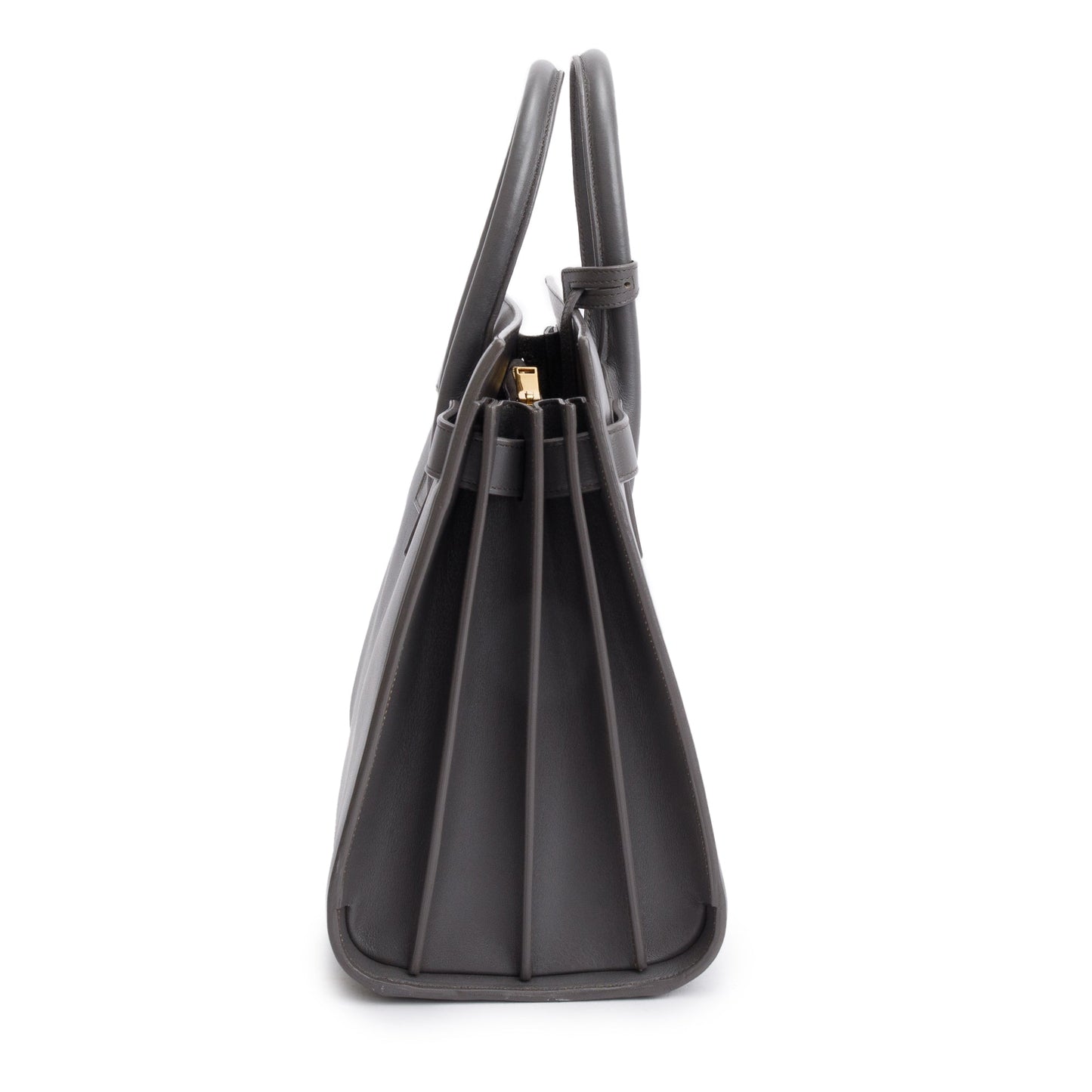 Saint Laurent Grey Leather Small Sac De Jour