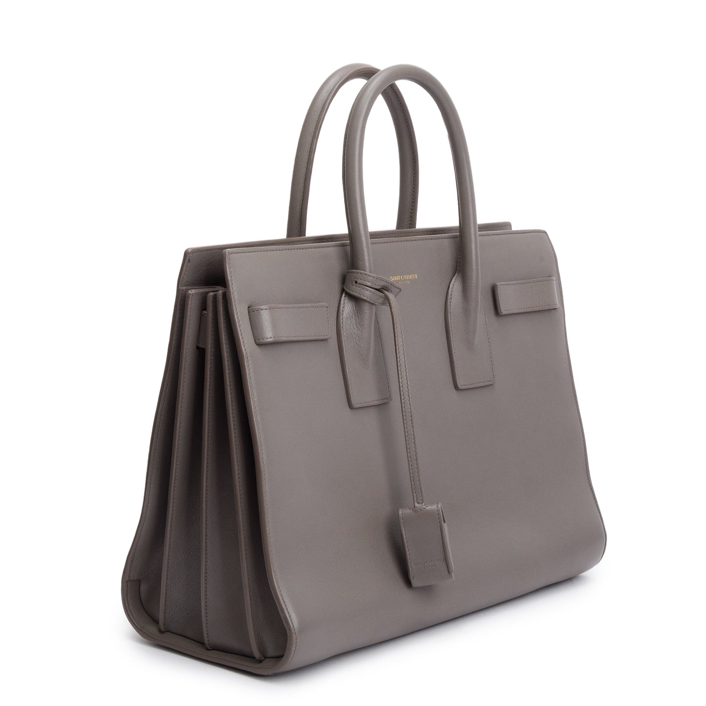 Saint Laurent Grey Leather Small Sac De Jour