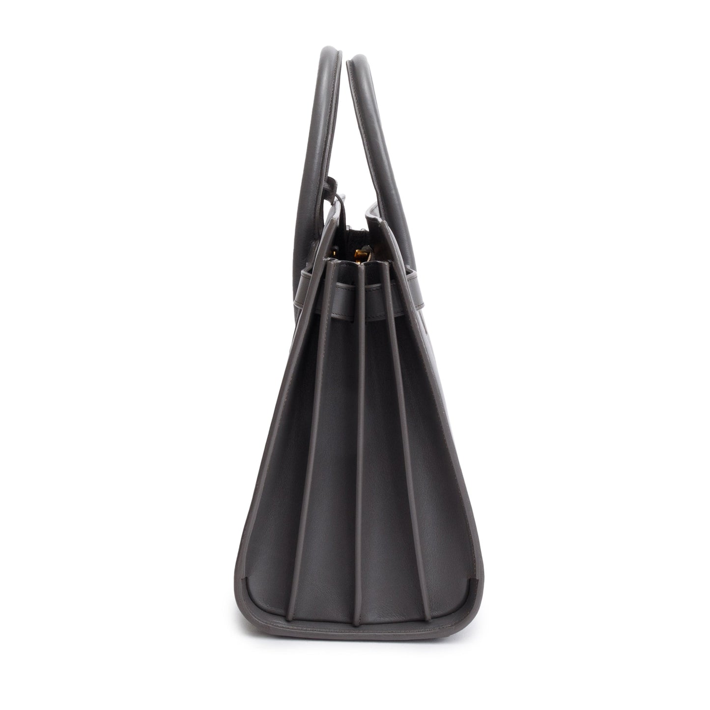Saint Laurent Grey Leather Small Sac De Jour