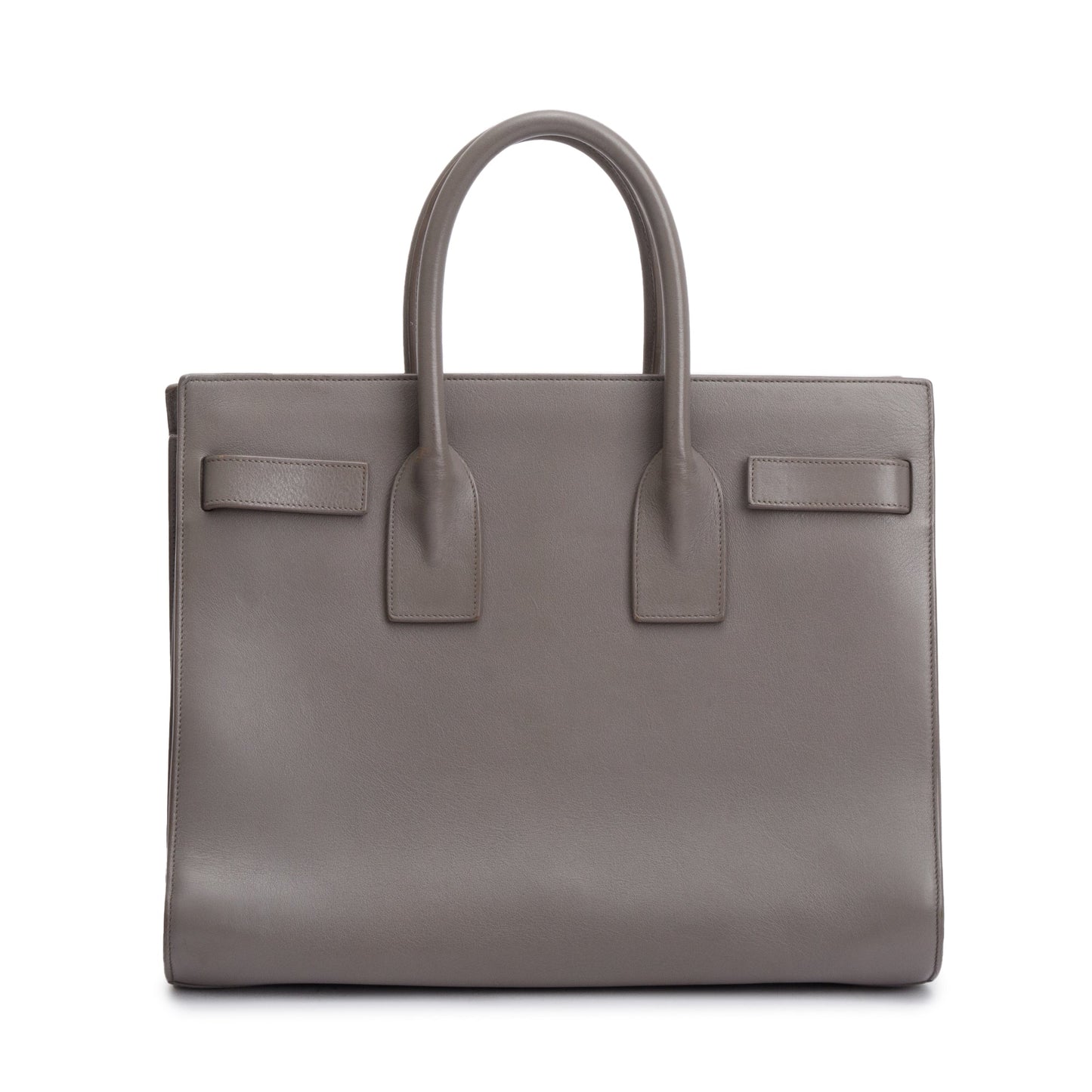 Saint Laurent Grey Leather Small Sac De Jour