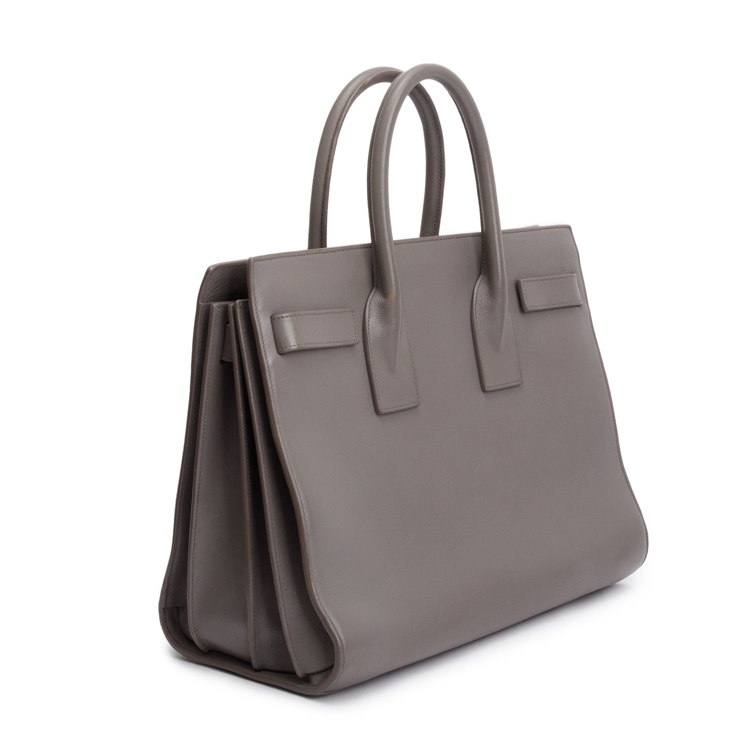 Saint Laurent Grey Leather Small Sac De Jour