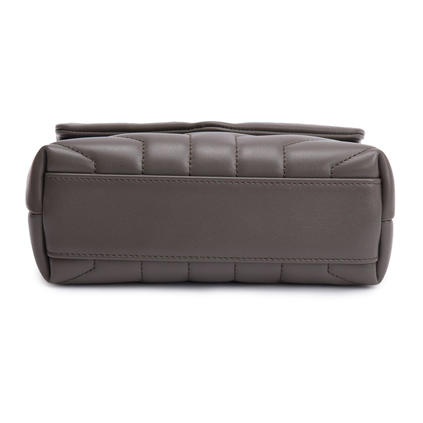 Saint Laurent Grey Monogram Matelasse Toy Loulou Crossbody Bag