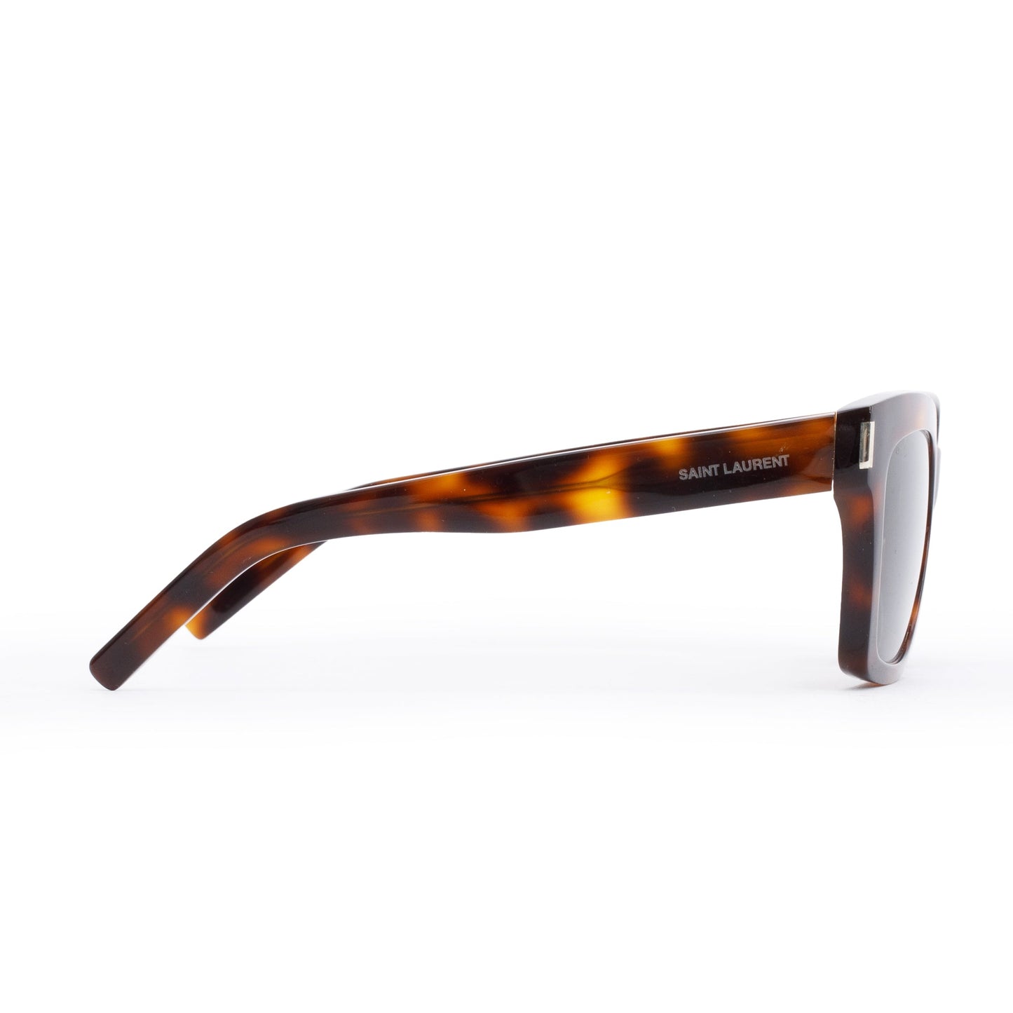 Saint Laurent Havana Acetate Bold 1 003 Square Sunglasses