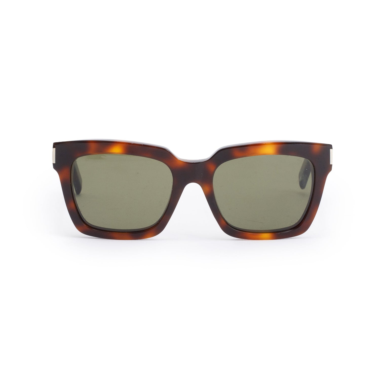 Saint Laurent Havana Acetate Bold 1 003 Square Sunglasses