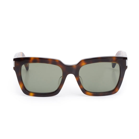 Saint Laurent Havana Acetate Bold 1 003 Square Sunglasses