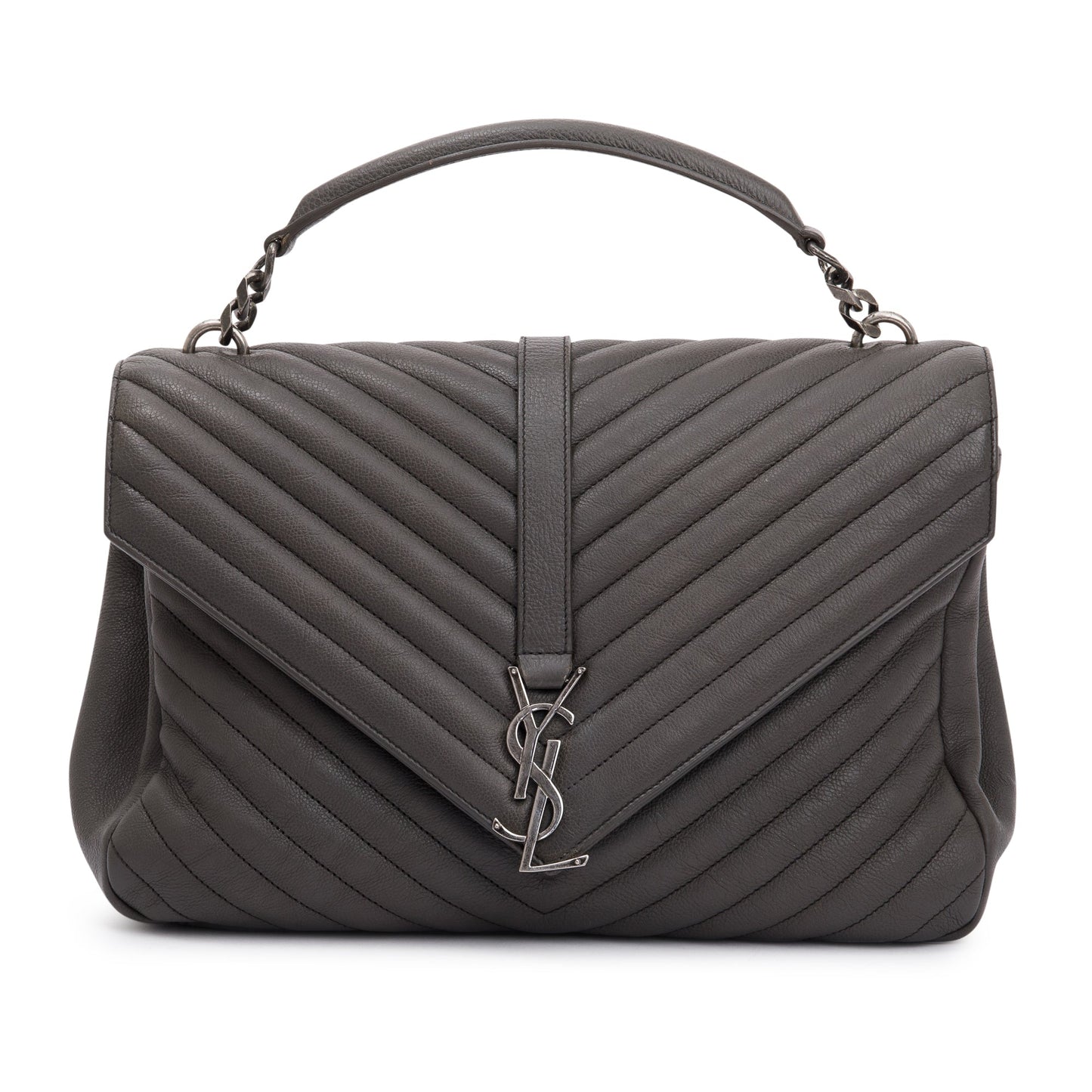 Saint Laurent Large Chevron College Bag