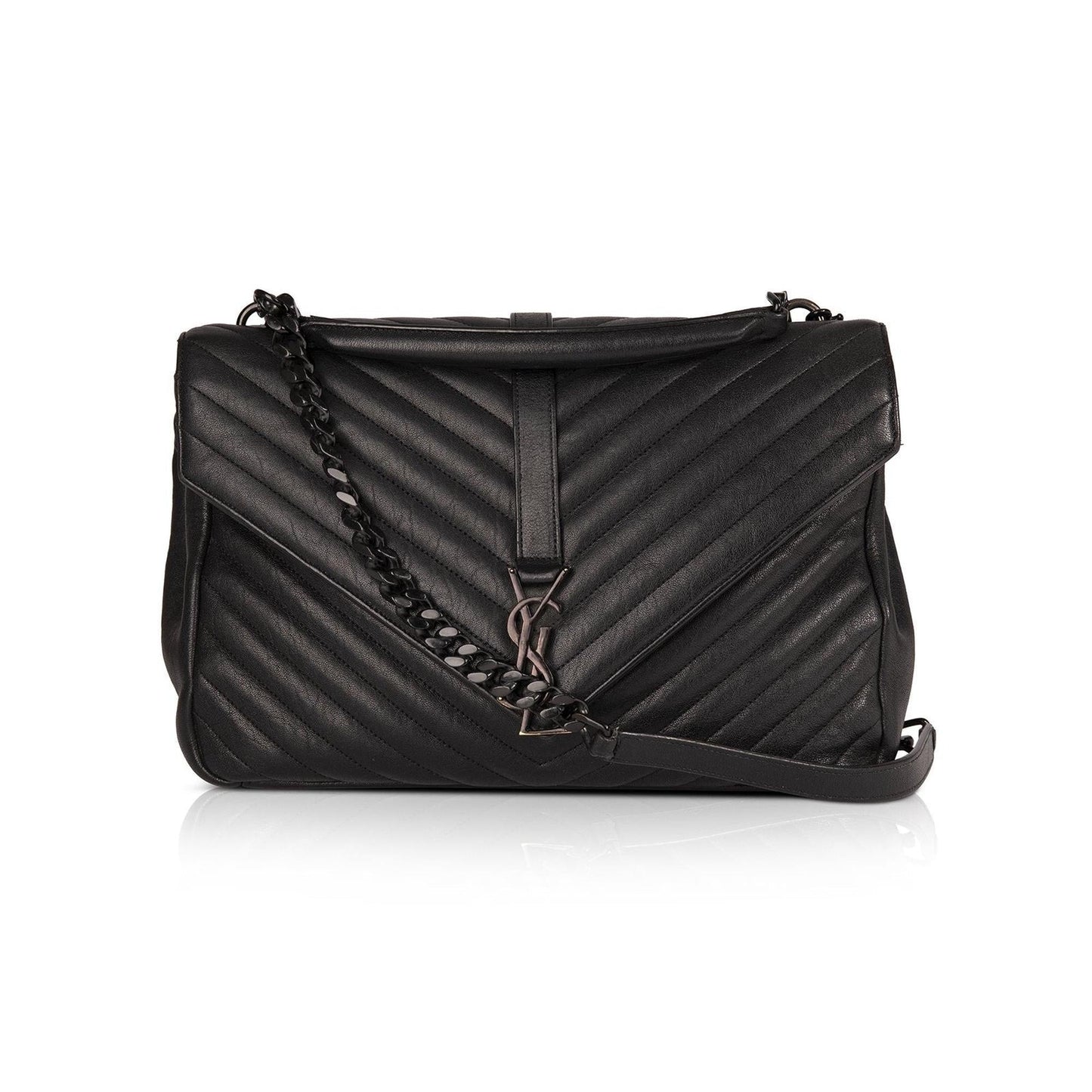 Saint Laurent Large Chevron College Bag