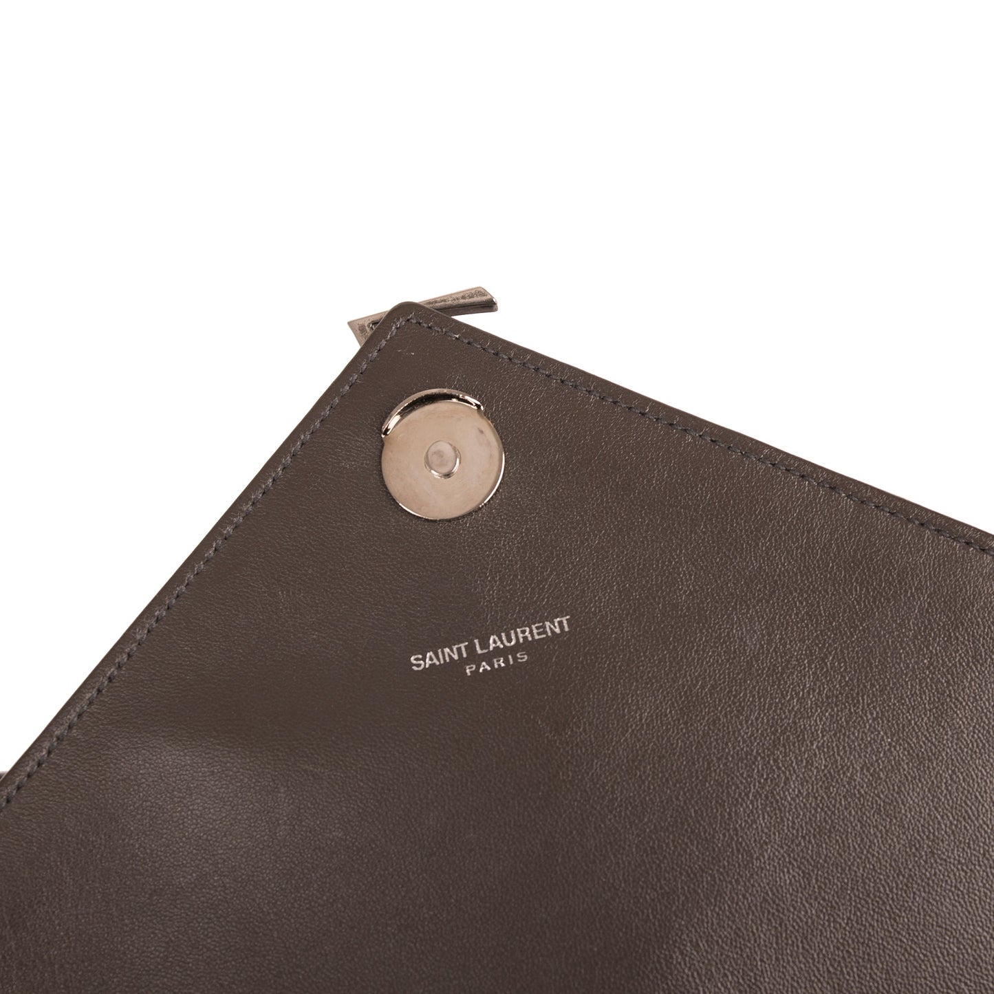 Saint Laurent Large Croc Embossed Nubuck College Bag