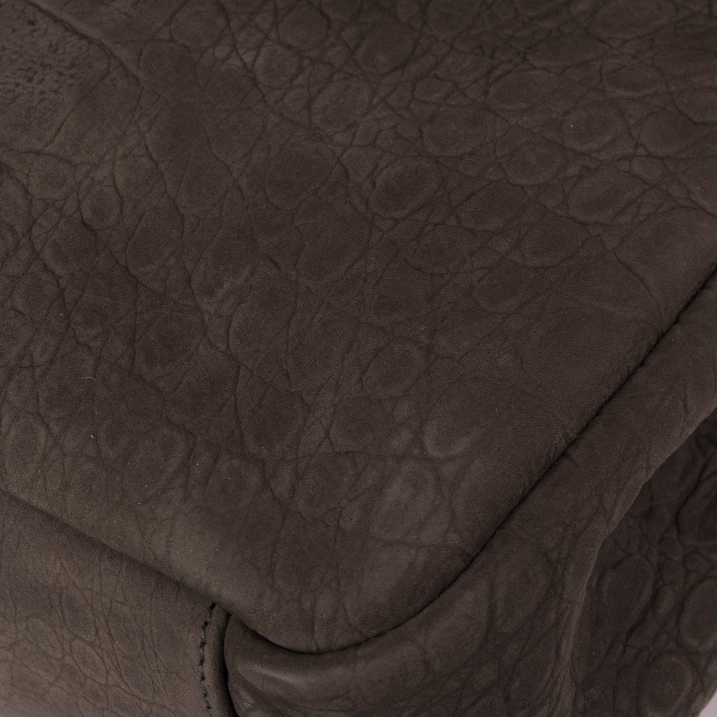 Saint Laurent Large Croc Embossed Nubuck College Bag