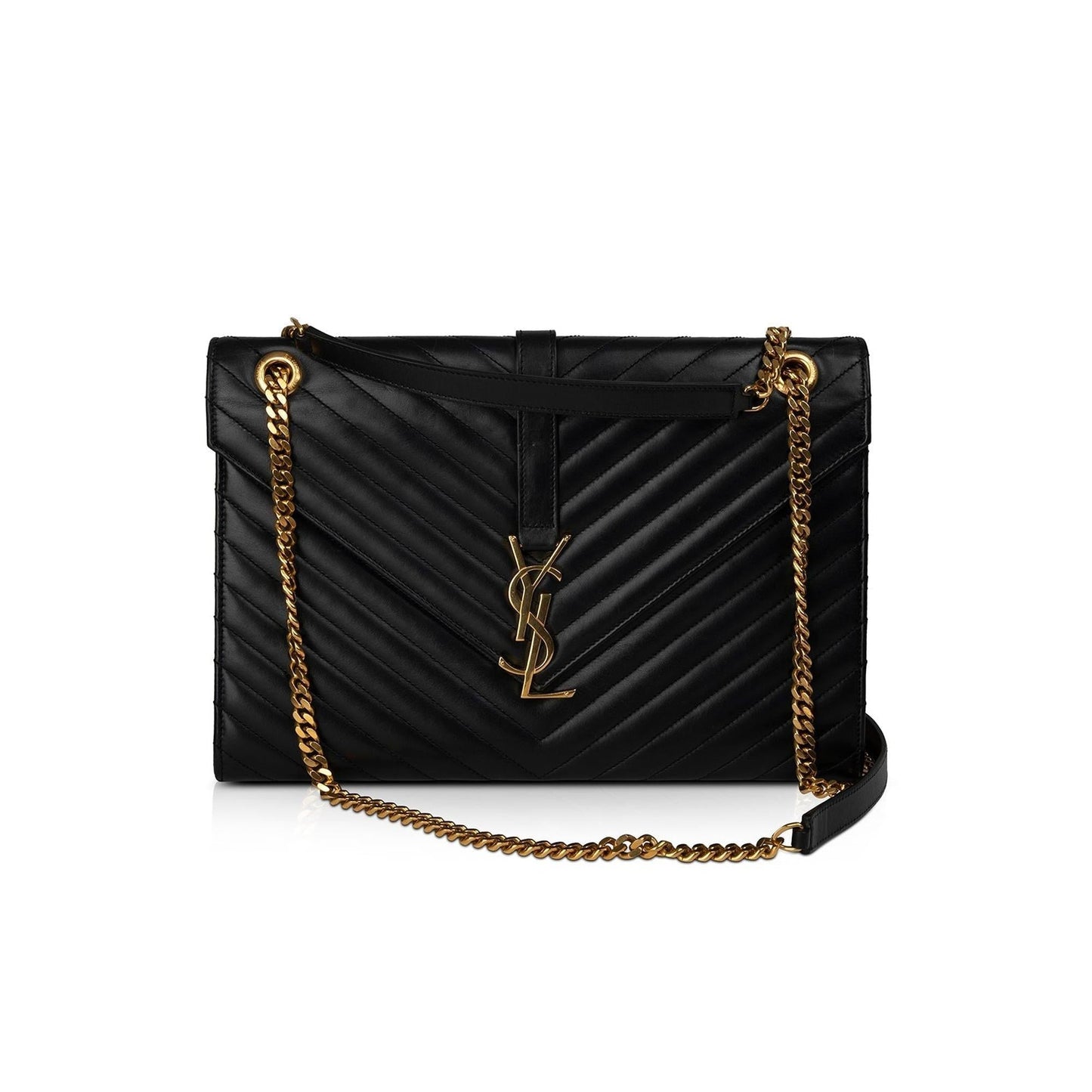 Saint Laurent Large Monogram Matelasse Envelope Chain Bag
