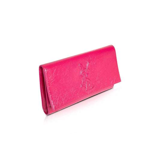 Saint Laurent Large Patent Leather Belle de Jour Clutch