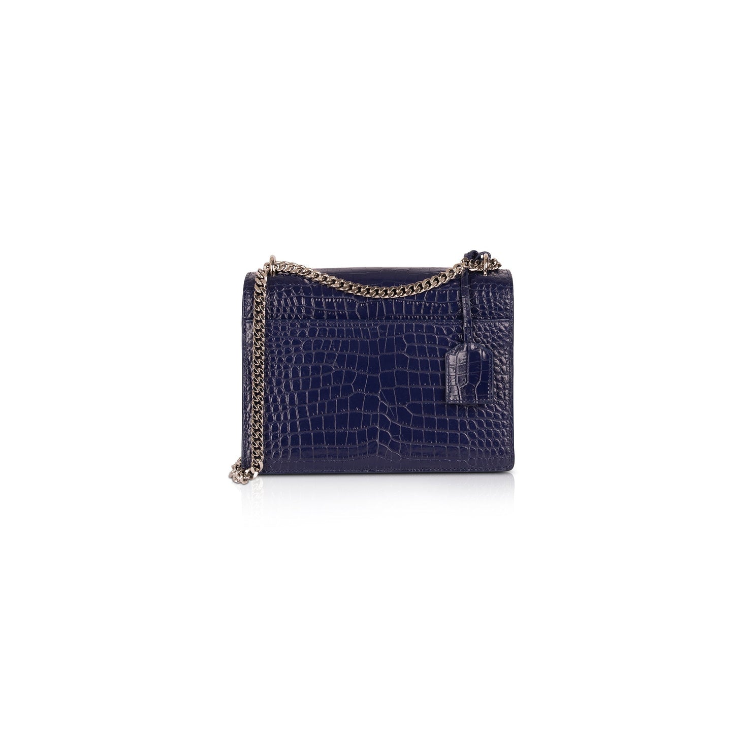 Saint Laurent Medium Crocodile Embossed Sunset Bag