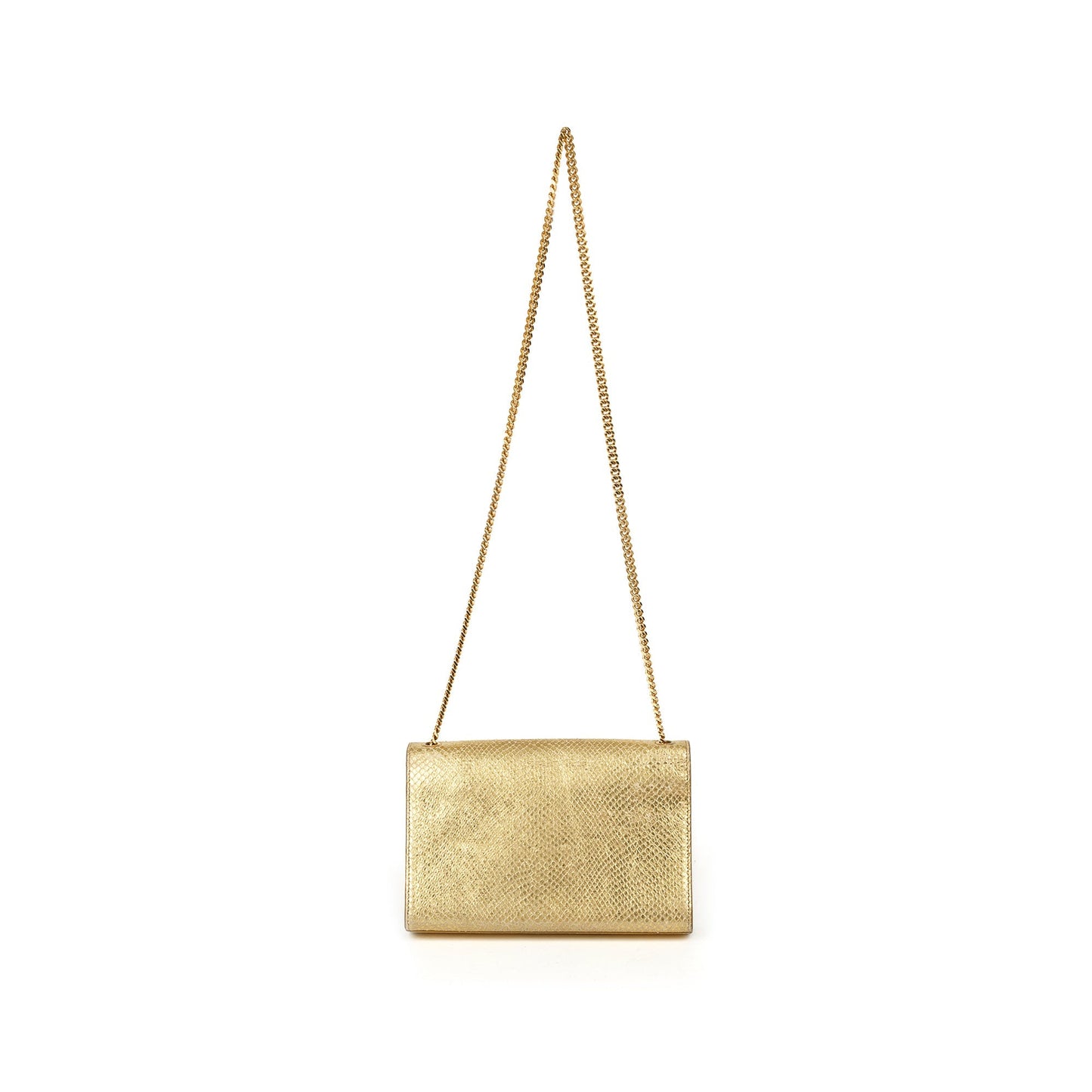 Saint Laurent Medium Python-Embossed Kate Monogram Tassel Bag