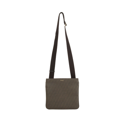 Saint Laurent Monogram Canvas Flat Messenger Bag