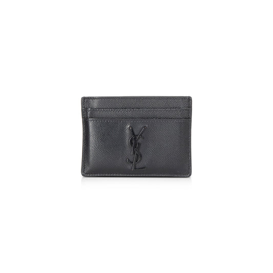 Saint Laurent Monogram Leather Card Holder