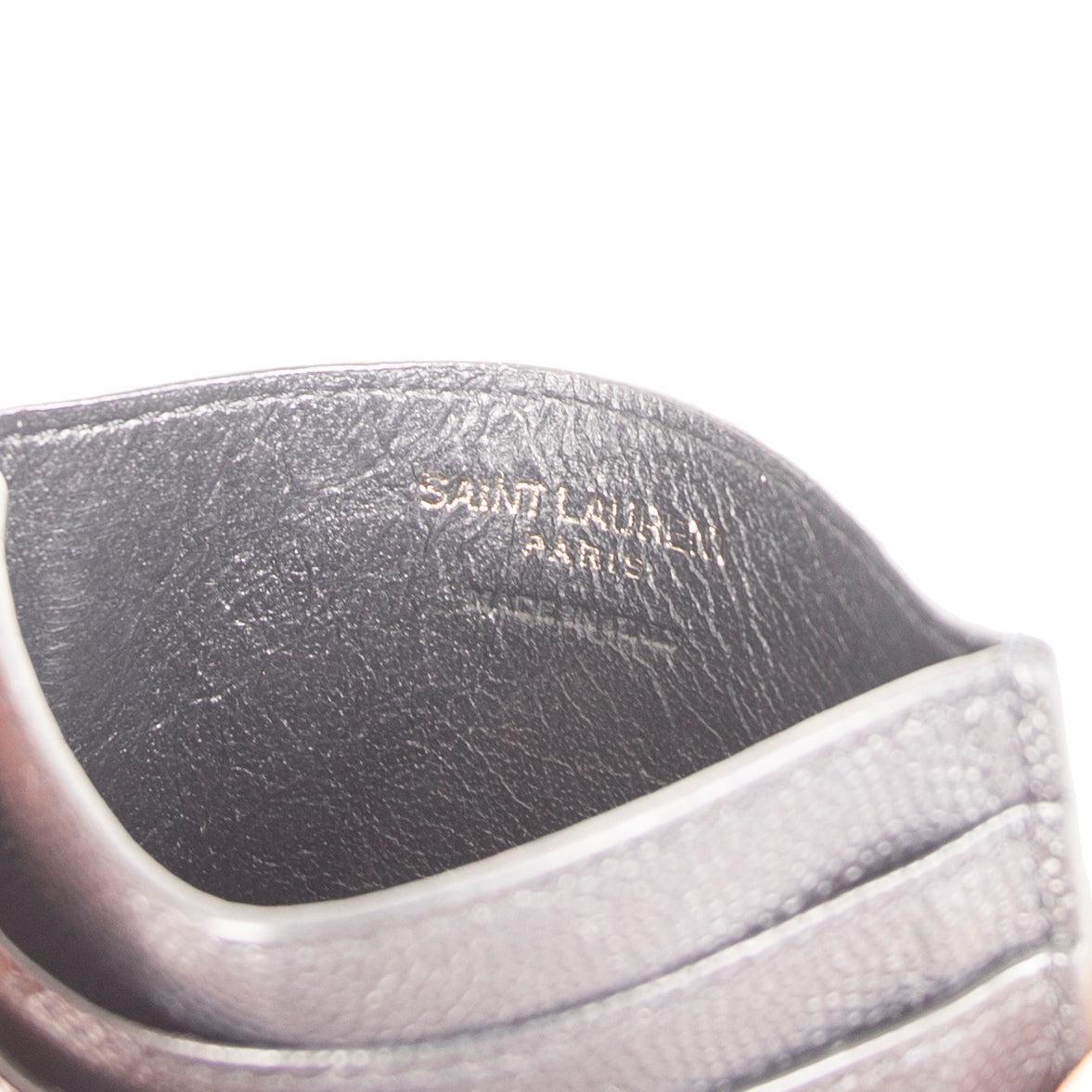 Saint Laurent Monogram Leather Card Holder