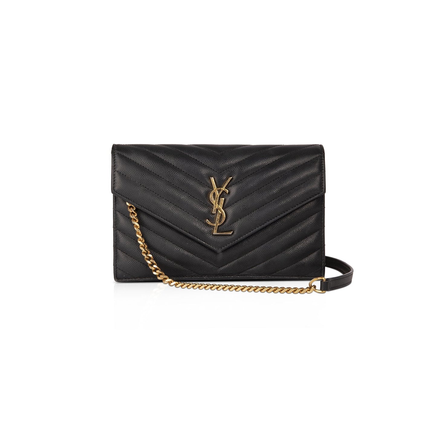 Saint Laurent Monogram Matelasse Envelope Chain Wallet