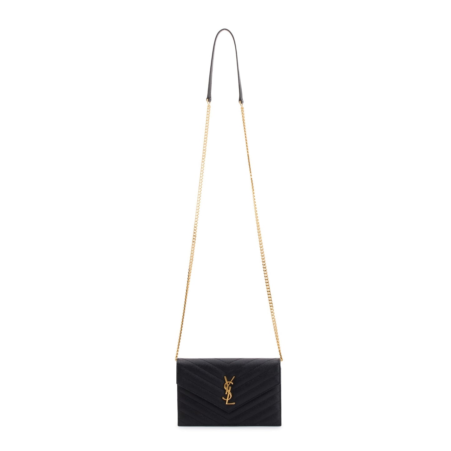Saint Laurent Monogram Matelasse Envelope Chain Wallet