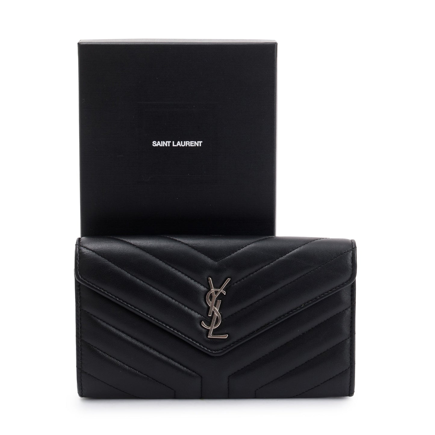 Saint Laurent Monogram Matelasse Envelope Wallet
